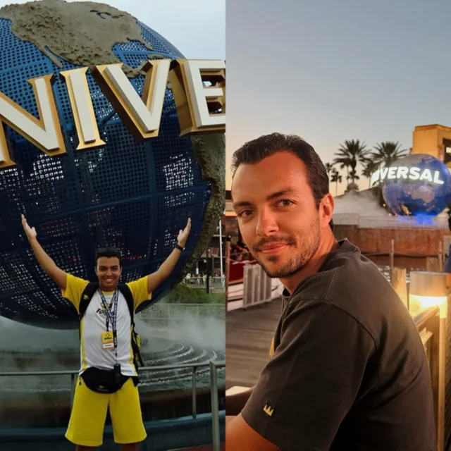 Estou em Orlando novamente - muitos anos depois da minha última estadia por aqui. Fui resgatar as memórias e abri o álbum. Retrospectivas e linhas do tempo. Gosto muito de fazê-las. Decidi compartilhar aqui esses clicks para me lembrar e recomendar vocês a olharem pra dentro e pra trás para poder seguir em frente. 

Na esquerda: eu como guia da Disney. Um espécie de tio que levava e cuidava de uma molecada que estava realizando os sonhos da infância e dos 15 anos. Me realizava nessa função de ser um monitor e de certa forma um realizador, facilitador de sonhos. Foram centenas de crianças e adolescentes. 
Eu visitava na escola, explicada tudo antes, convencia os pais, vendia os pacotes e depois embarcava junto. Acordava, cuidava do dinheiro, das emoções, das alimentações, dos medos, das intrigas, dos bullyings… hoje na real eu nem sei como eu tinha pique e condições de fazer aquilo tudo. Meu último grupo na Disney tinha 48 pessoas. 😬🤪

Na direta: eu aqui a durante uma semana para visitar parte da minha família que hoje vive em Orlando. A Skin tio Felipinho hoje é outra…

Somos (quase!) os mesmos e vivemos! 💖 #tbt especial 

#wheredreamscometrue #disney #orlando #universal #family #background #historias #formaturismo